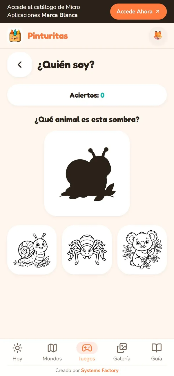Captura real de Pinturitas: ¿Quién soy? (140 siluetas para adivinar)