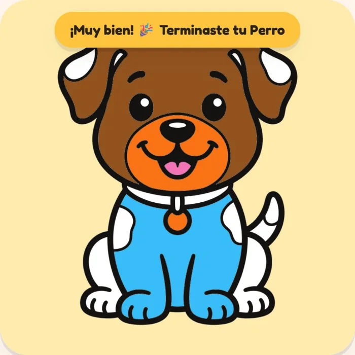 Resultado real: Perro pintado en Pinturitas